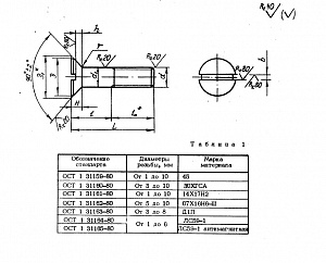 Болт ОСТ 1 31159-80 (45)
